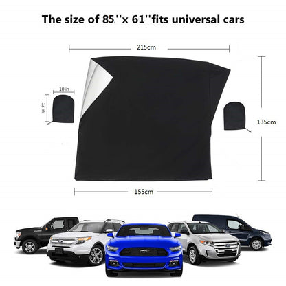 Black Rubber Oxford Windshield Cover