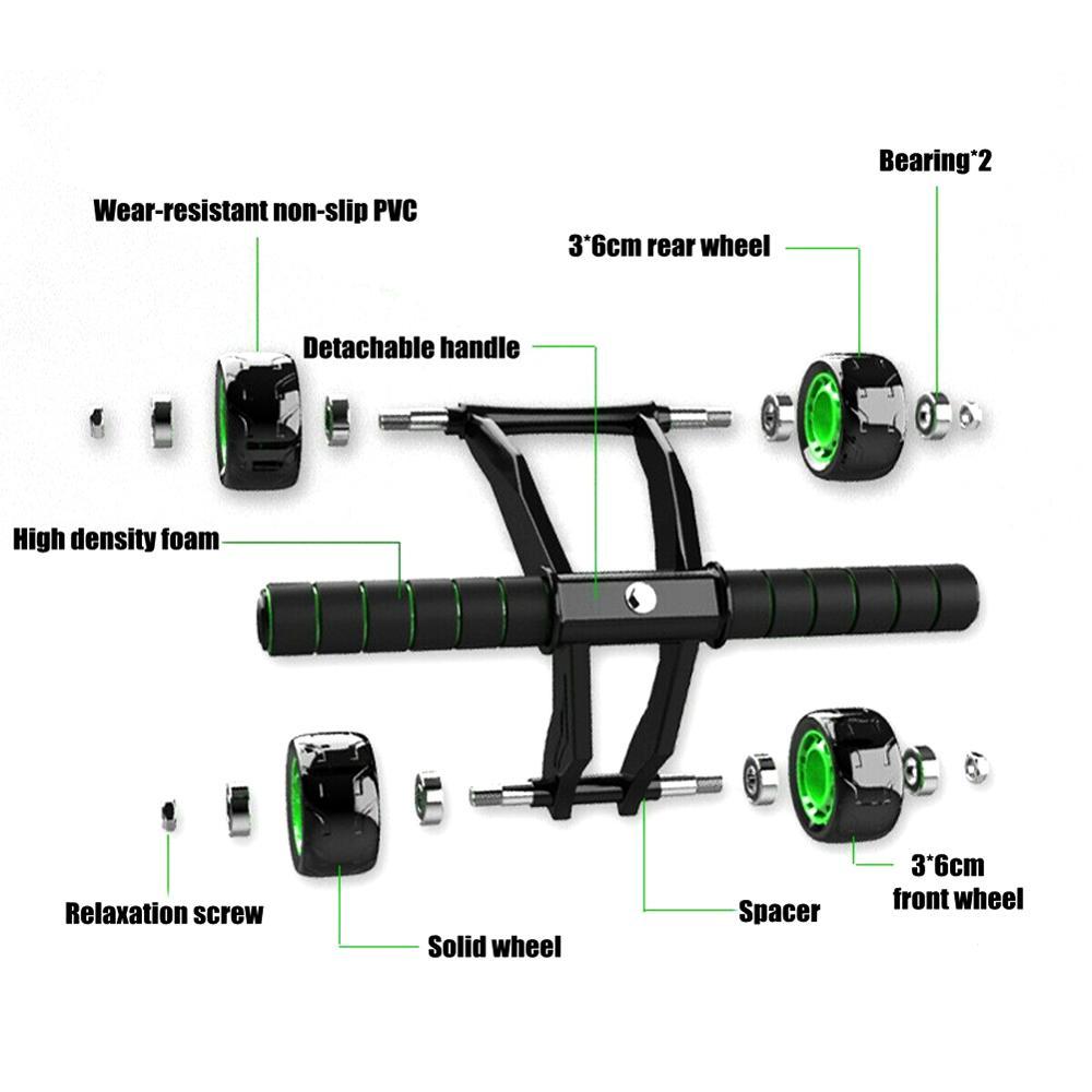 Four-wheeled Abdominal Roller