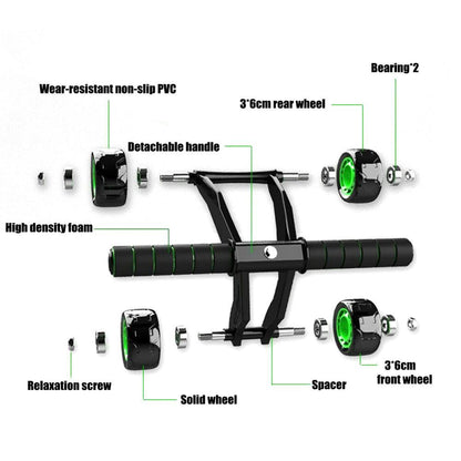 Four-wheeled Abdominal Roller