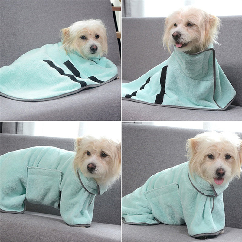 Quick-drying Pet Absorbent Dog Bathrobe