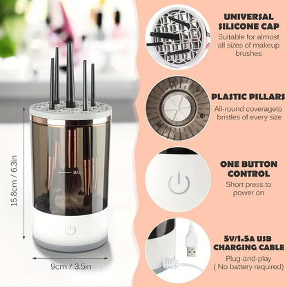 Automatic USB Rotating Makeup Brush Cleaner