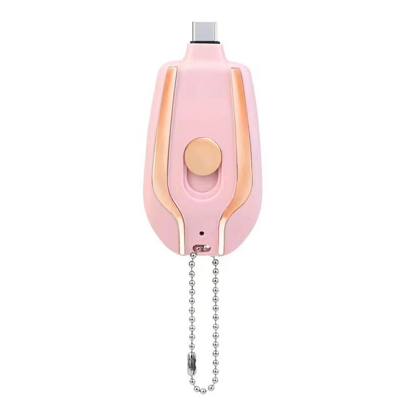 1500mAh Mini Power Emergency Pod Keychain Charger Type-C