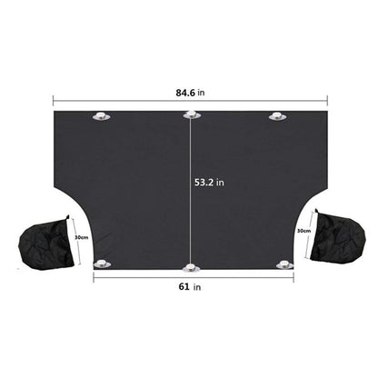 Black Rubber Oxford Windshield Cover