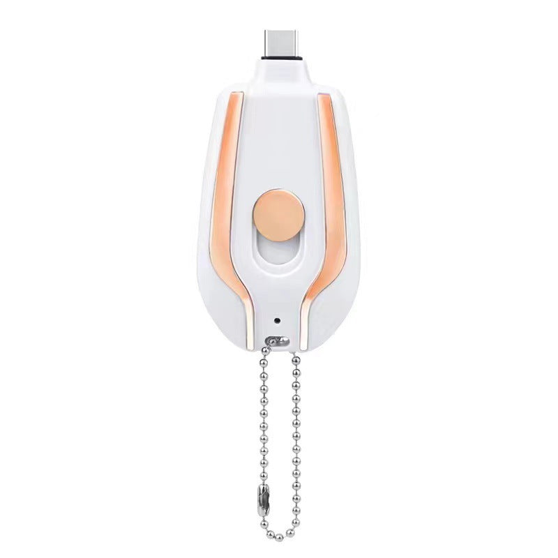 1500mAh Mini Power Emergency Pod Keychain Charger Type-C