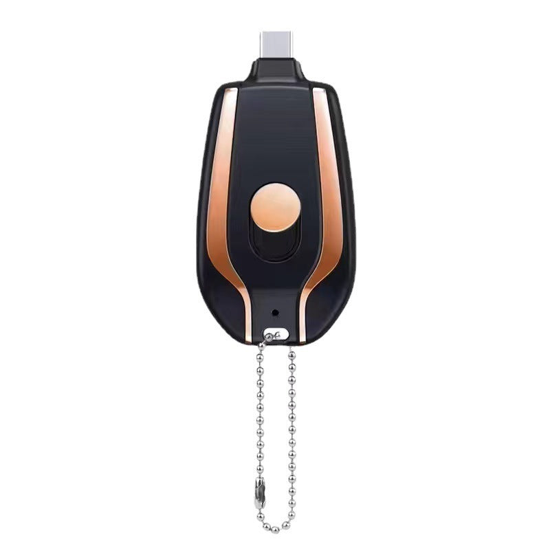 1500mAh Mini Power Emergency Pod Keychain Charger Type-C