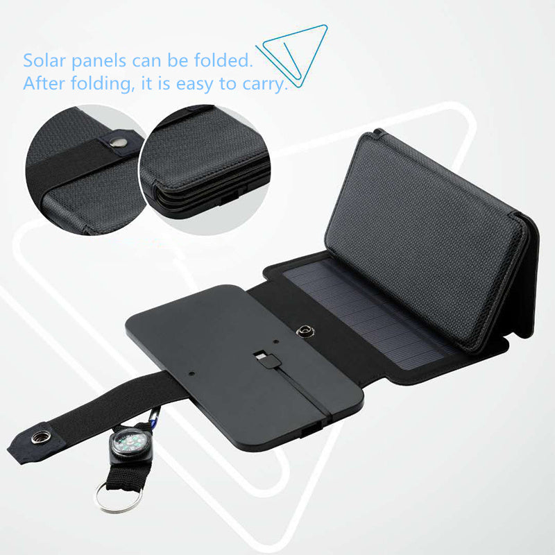 5V 2.1 A USB Outdoor Folding Solar Panel Charger